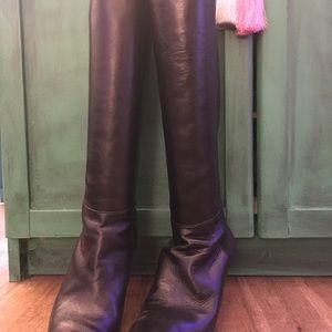 Jimmy Choo Black Leather stretch Boots